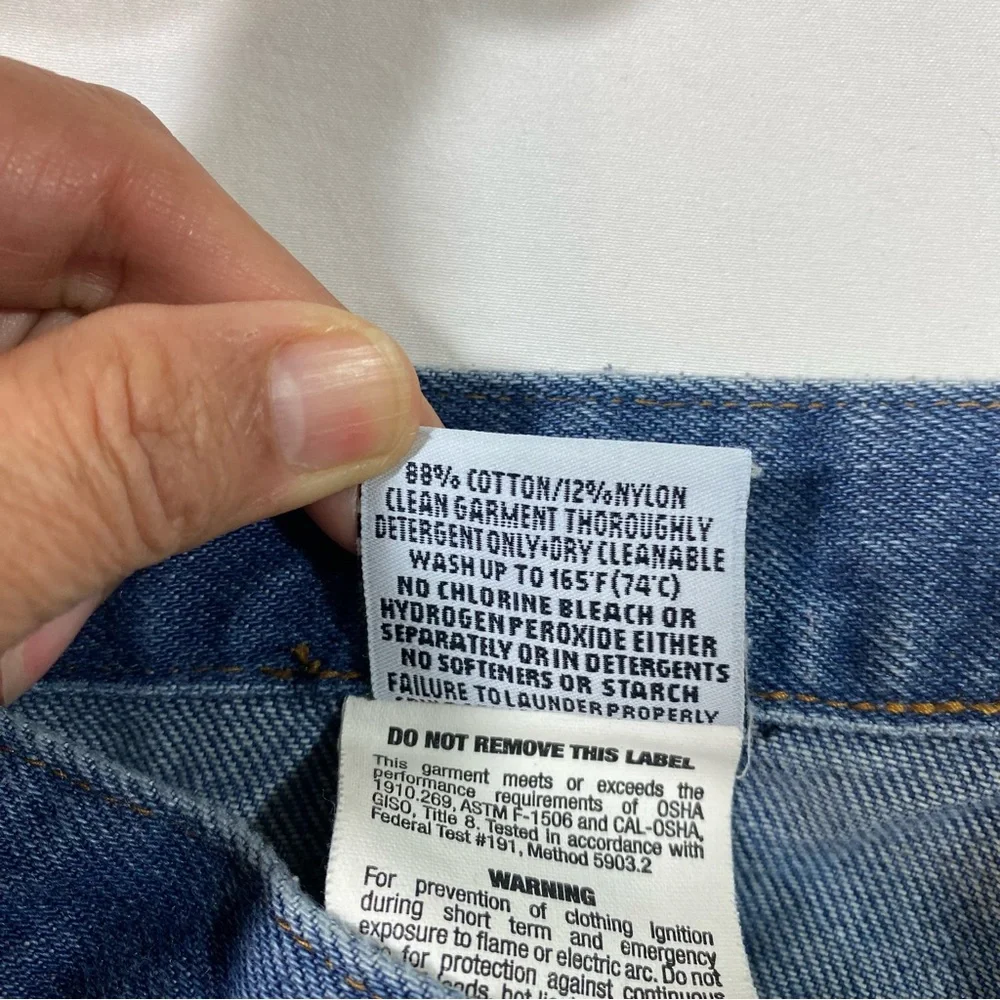 Workrite Jeans men 35 Straight Leg High Jeans flame resistant Ultra Soft HRC 2
